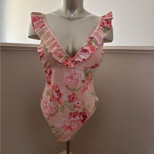 Cupshe Floral One-Piece Swimsuit